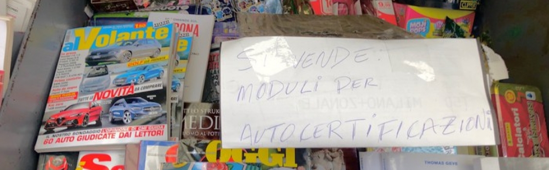 Milano, edicola vende autocertificazioni